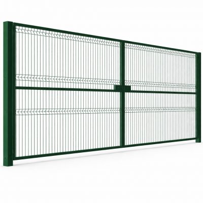 Ворота распашные из 3D сетки